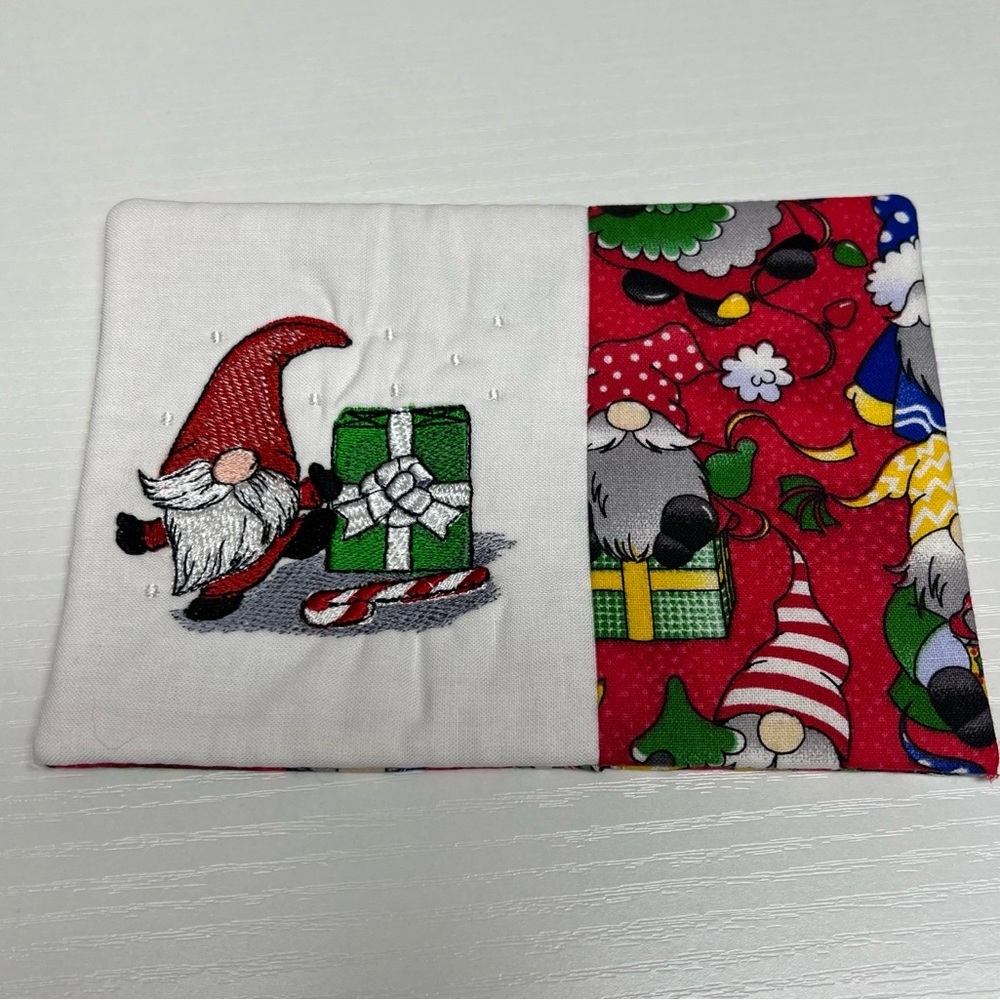 Hand Crafted Mug Rug Coaster Embroidered Cotton Fabric Padded Absorbs Liquid - Picture 5 of 8